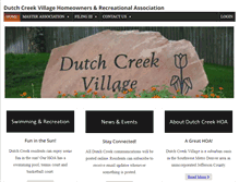 Tablet Screenshot of dutchcreekhoa.com